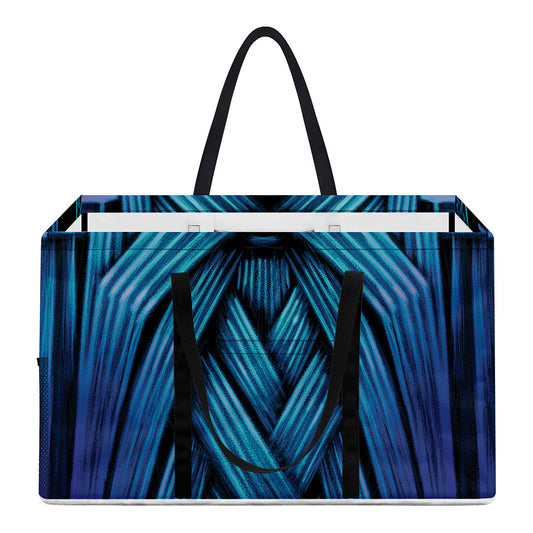 Blue Viking Norse God Odin Print Utility Tote Bag