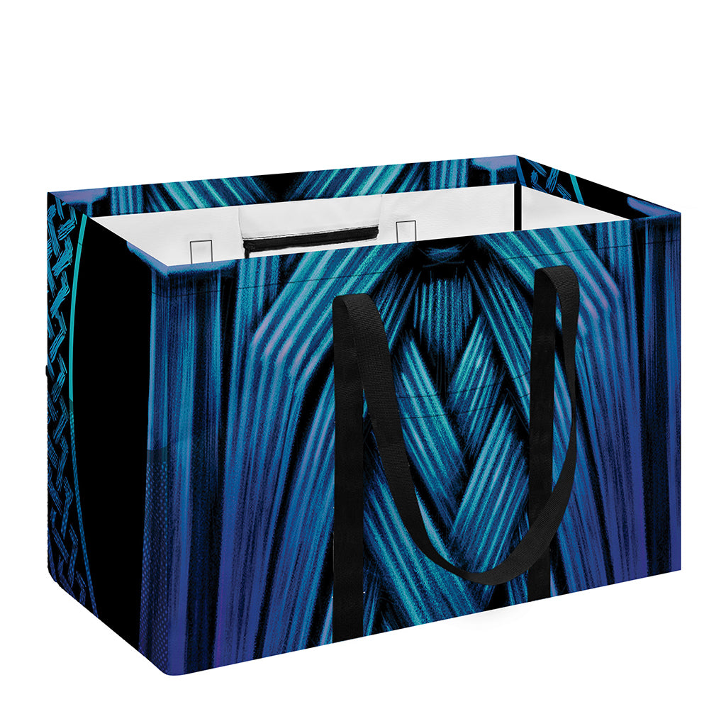 Blue Viking Norse God Odin Print Utility Tote Bag