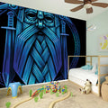 Blue Viking Norse God Odin Print Wall Sticker