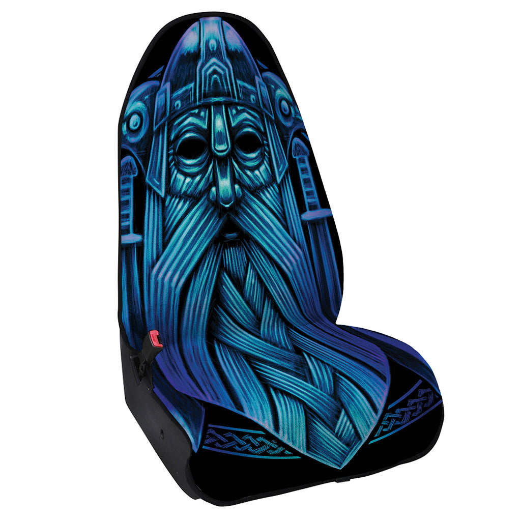 Blue Viking Norse God Odin Print Waterproof Car Seat Cover