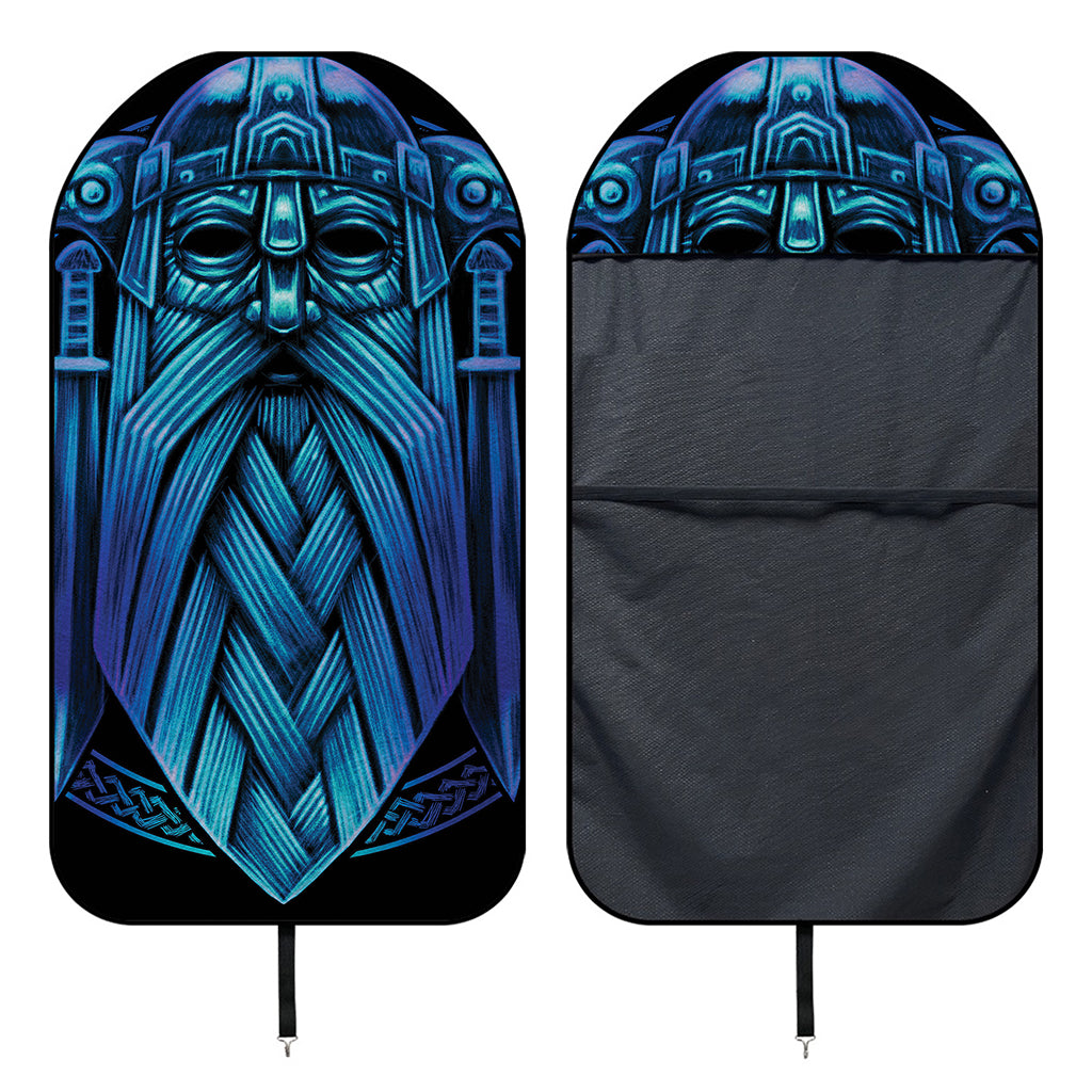 Blue Viking Norse God Odin Print Waterproof Car Seat Cover