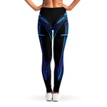 Blue Viking Norse God Odin Print Women's Leggings