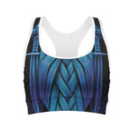 Blue Viking Norse God Odin Print Women's Sports Bra