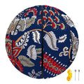 Blue Vintage Bohemian Floral Print Basketball