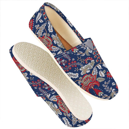 Blue Vintage Bohemian Floral Print Casual Shoes