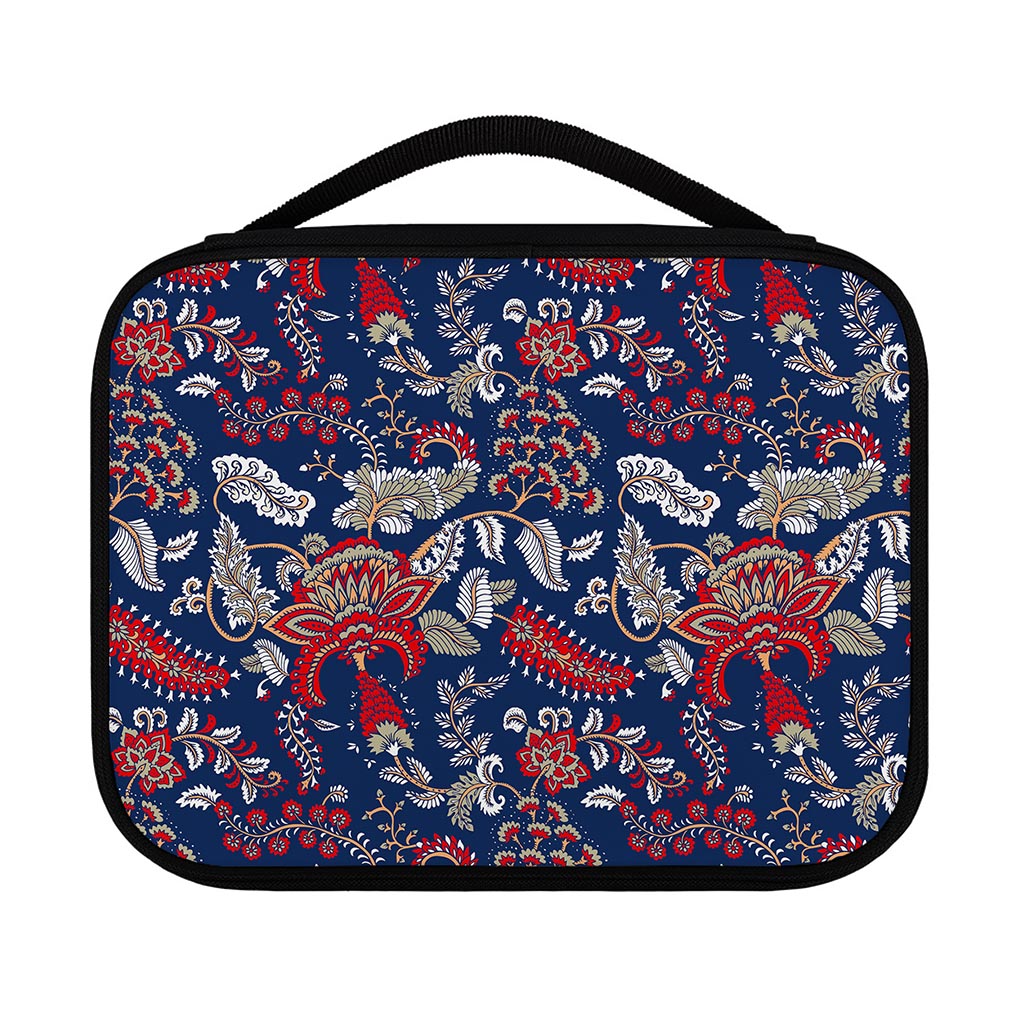 Blue Vintage Bohemian Floral Print Classic Bible Case