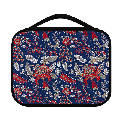 Blue Vintage Bohemian Floral Print Classic Bible Case
