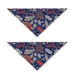Blue Vintage Bohemian Floral Print Dog Bandana