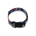Blue Vintage Bohemian Floral Print Dog Collar