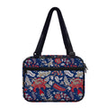 Blue Vintage Bohemian Floral Print Double Strap Bible Bag