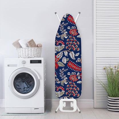 Blue Vintage Bohemian Floral Print Ironing Board Cover