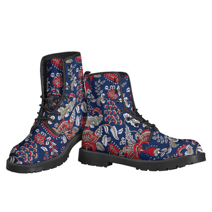 Blue Vintage Bohemian Floral Print Backpack