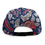 Blue Vintage Bohemian Floral Print Snapback Cap