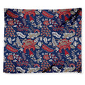 Blue Vintage Bohemian Floral Print Tapestry