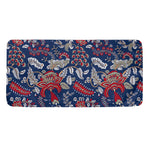 Blue Vintage Bohemian Floral Print Towel