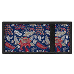 Blue Vintage Bohemian Floral Print Trifold Wallet