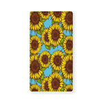 Blue Vintage Sunflower Pattern Print Baby Crib Sheet
