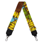 Blue Vintage Sunflower Pattern Print Bag Strap