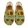 Blue Vintage Sunflower Pattern Print Casual Shoes