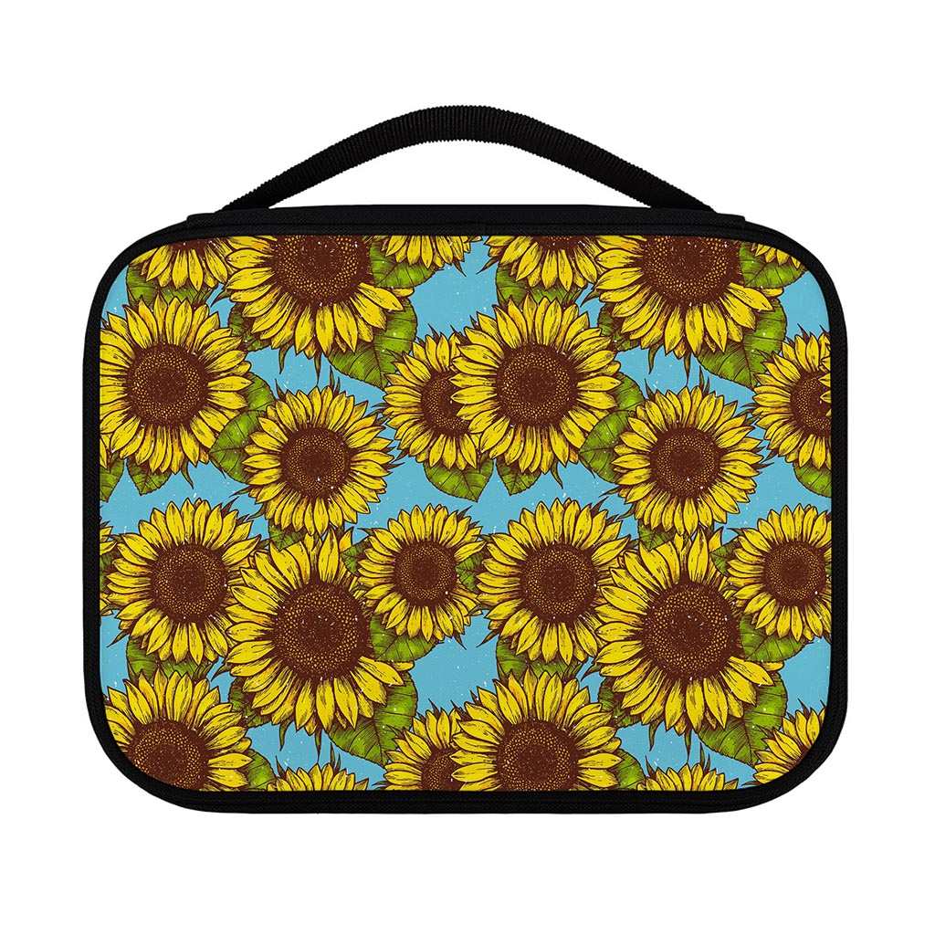 Blue Vintage Sunflower Pattern Print Classic Bible Case