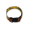 Blue Vintage Sunflower Pattern Print Dog Collar