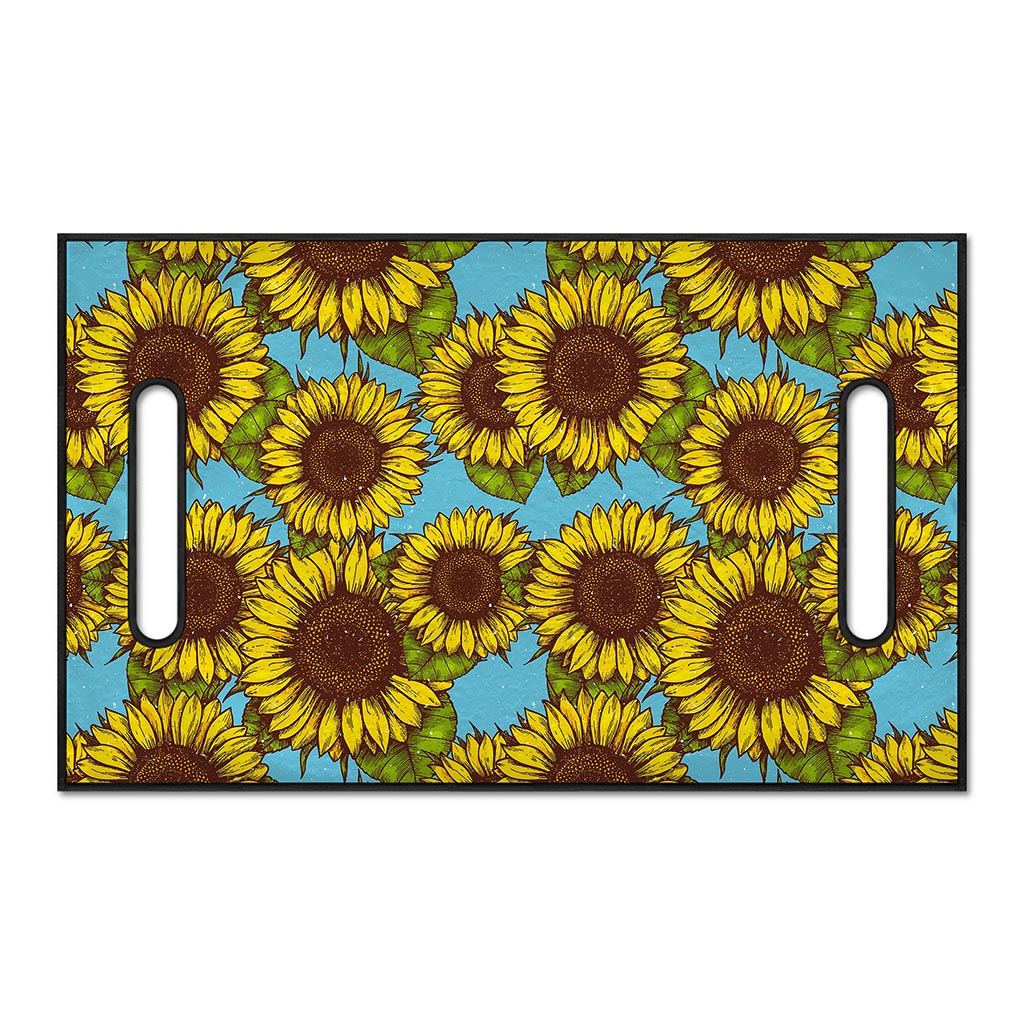 Blue Vintage Sunflower Pattern Print Golf Cart Seat Cover