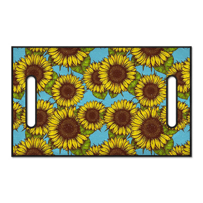 Blue Vintage Sunflower Pattern Print Golf Cart Seat Cover