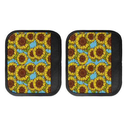 Blue Vintage Sunflower Pattern Print Handle Covers