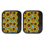 Blue Vintage Sunflower Pattern Print Handle Covers