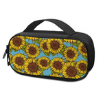 Blue Vintage Sunflower Pattern Print Insulin Cooler Travel Case