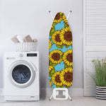 Blue Vintage Sunflower Pattern Print Ironing Board Cover