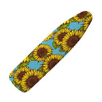 Blue Vintage Sunflower Pattern Print Ironing Board Cover