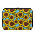 Blue Vintage Sunflower Pattern Print Laptop Sleeve
