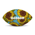 Blue Vintage Sunflower Pattern Print Rugby Ball