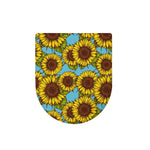 Blue Vintage Sunflower Pattern Print Toilet Lid Cover
