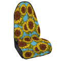 Blue Vintage Sunflower Pattern Print Waterproof Car Seat Cover
