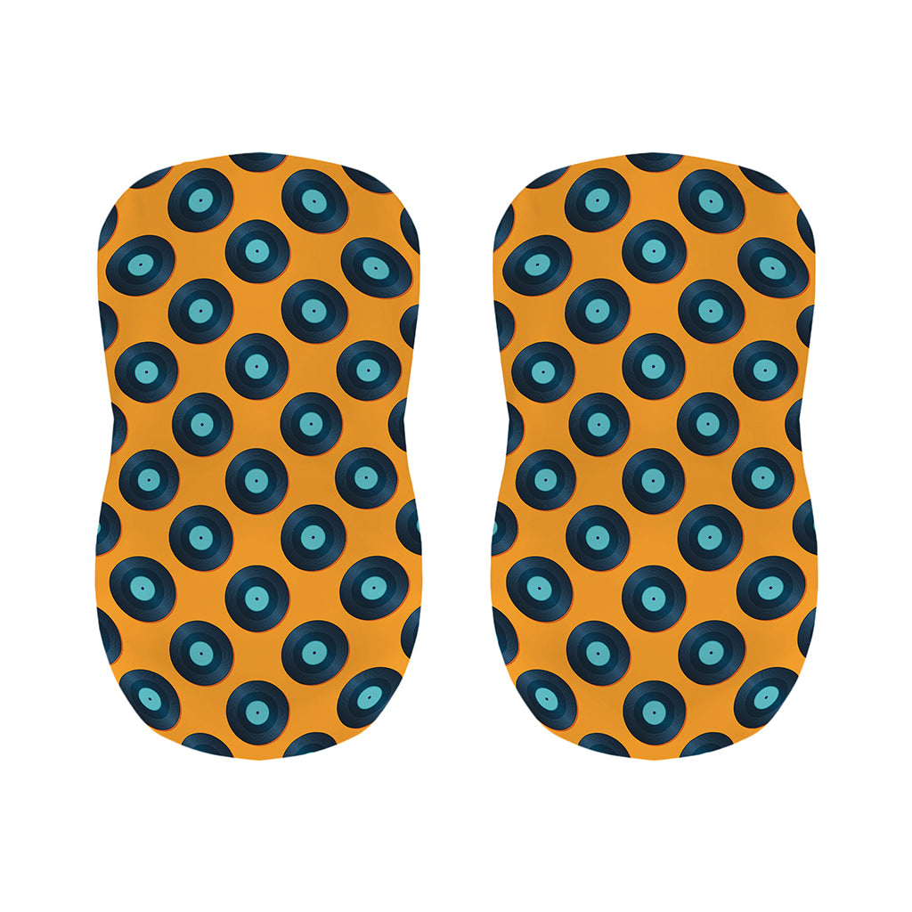 Blue Vinyl Record Pattern Print Bar Stool Covers