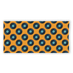 Blue Vinyl Record Pattern Print Beach Towel