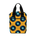 Blue Vinyl Record Pattern Print Bible Tote Bag