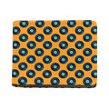 Blue Vinyl Record Pattern Print Bifold Wallet