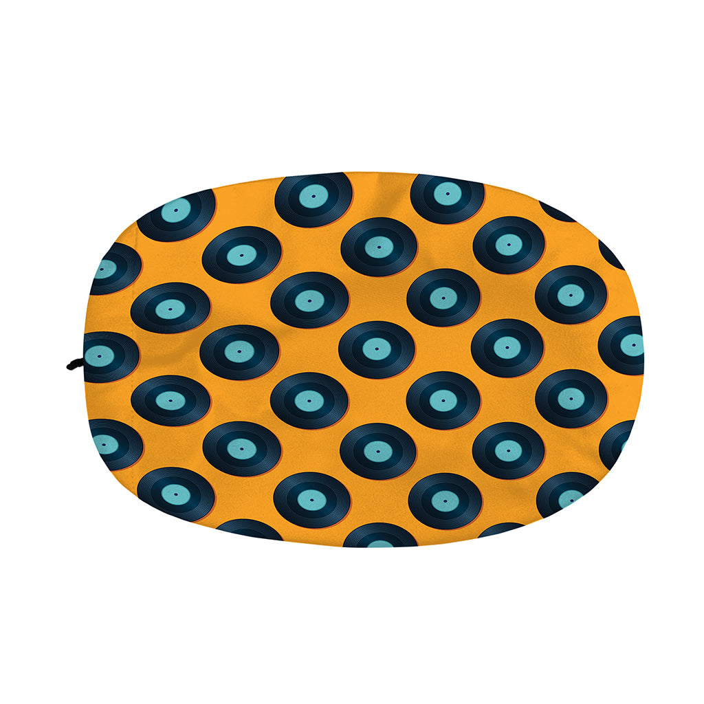 Blue Vinyl Record Pattern Print Car Side Mirror Covers