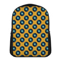Blue Vinyl Record Pattern Print Casual Backpack