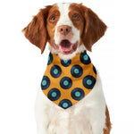Blue Vinyl Record Pattern Print Dog Bandana