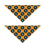Blue Vinyl Record Pattern Print Dog Bandana