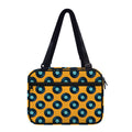 Blue Vinyl Record Pattern Print Double Strap Bible Bag