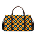 Blue Vinyl Record Pattern Print Duffel Bag