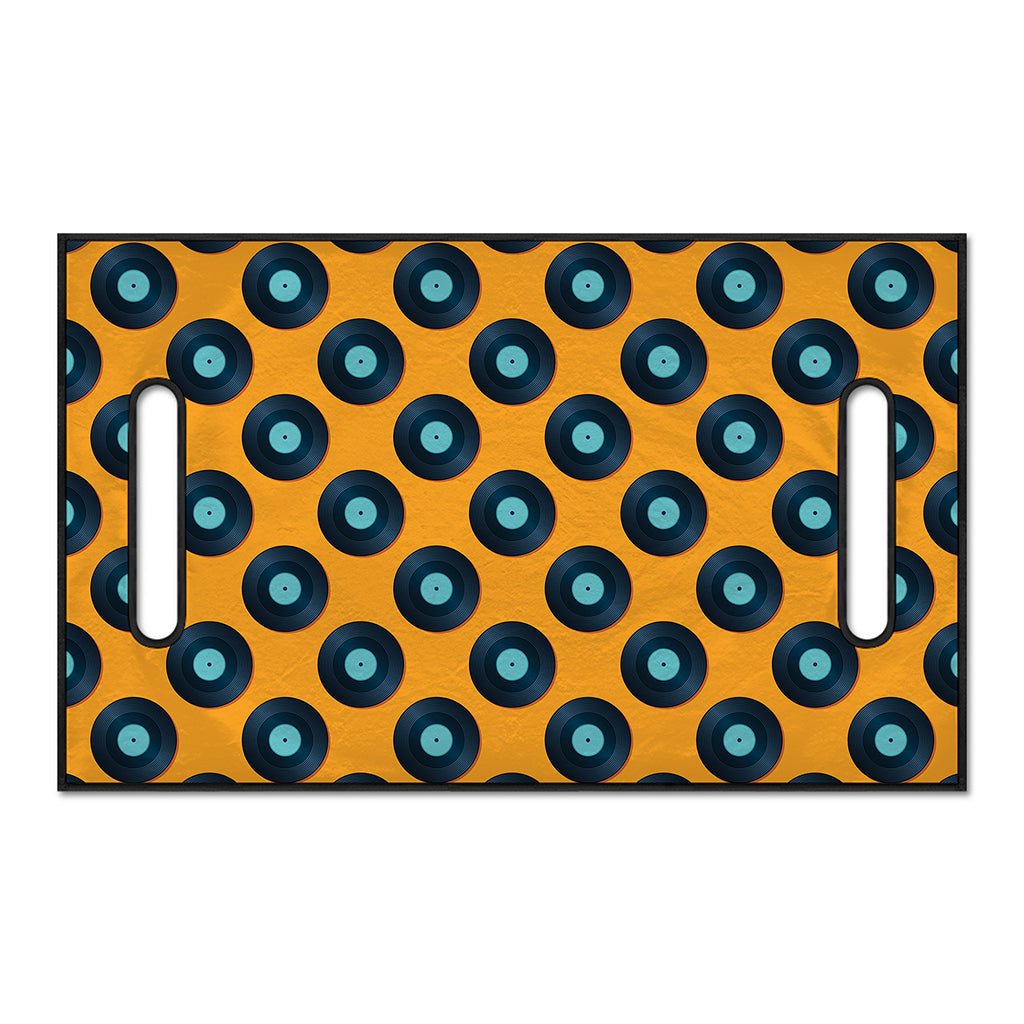 Blue Vinyl Record Pattern Print Golf Cart Seat Cover