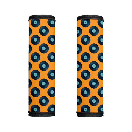 Blue Vinyl Record Pattern Print Handle Covers