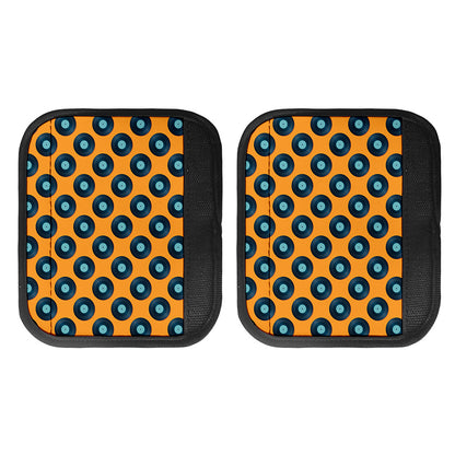 Blue Vinyl Record Pattern Print Handle Covers