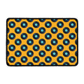 Blue Vinyl Record Pattern Print Kitchen Mat